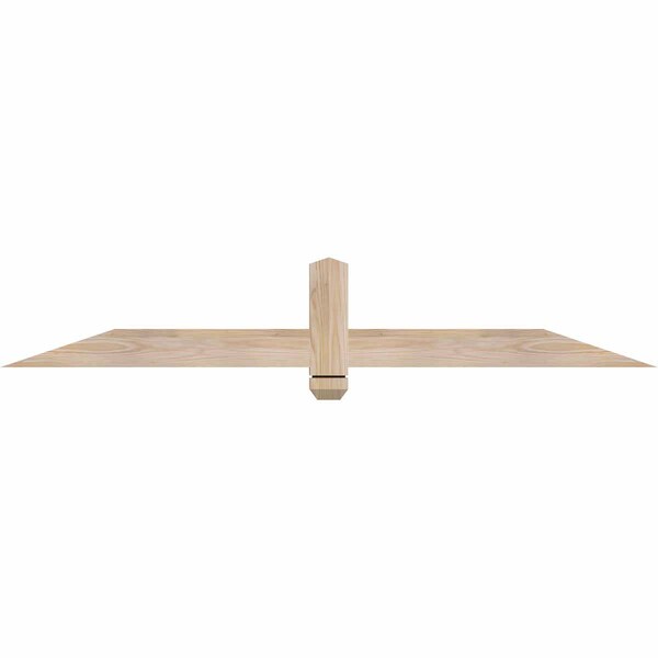 Ekena Millwork Eugene Smooth Timber Gable Bracket, Douglas Fir, 60"W x 10"H x 1 1/2"D x 3 1/2"F, 4/12 Pitch GBW060X10X0204EUG00SDF - main